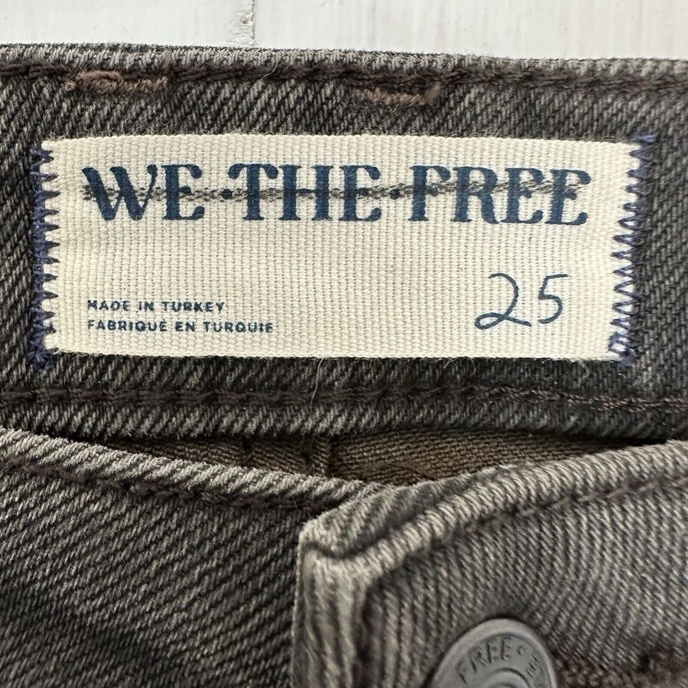 Free‎ People We The Free Vector Moto Flare Jeans Distressed Black Size 25 NWT - Picture 8 of 14